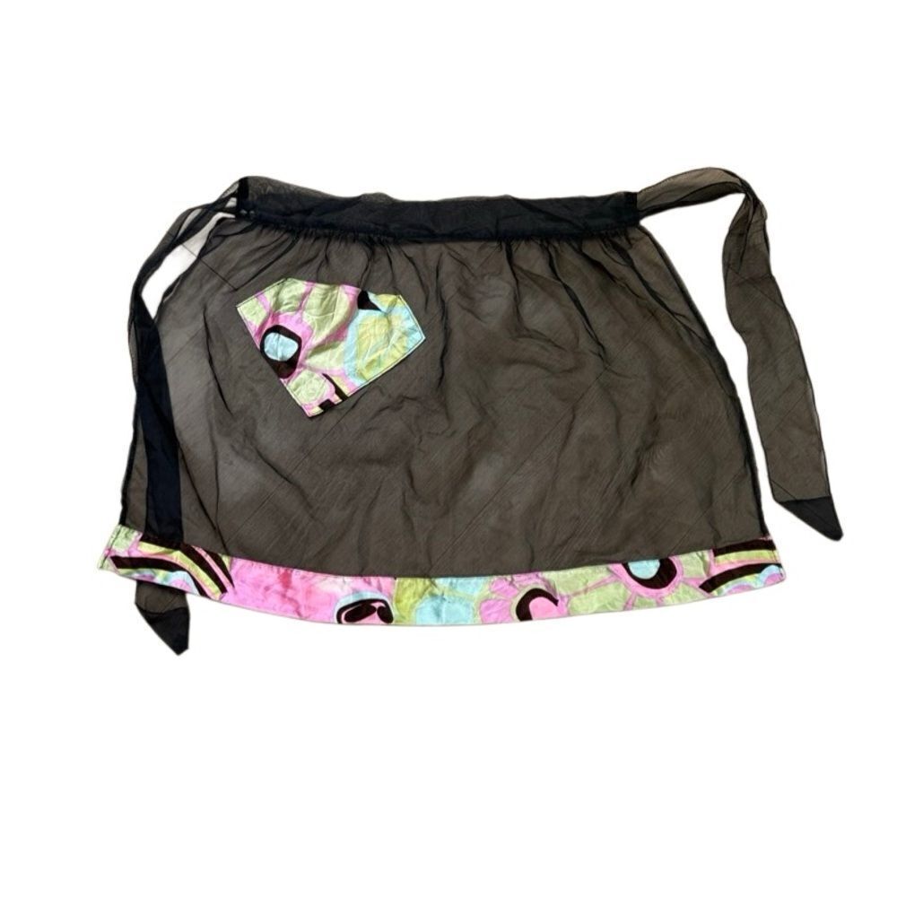 MCM vintage sheer served apron black